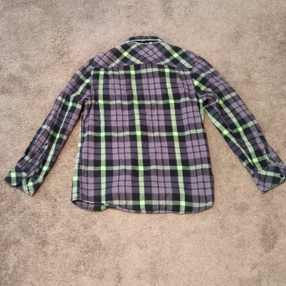 Union Bay Mens Medium Flannel Shirt 100% Cotton Workgear Camping Fall Winter - Picture 5 of 5